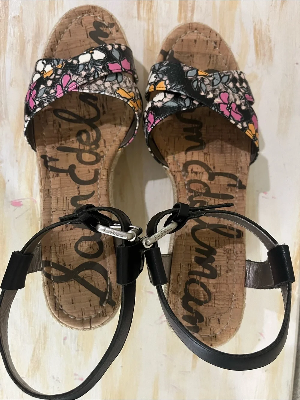 Sam Edelman Destin floral print wedge sandals